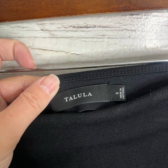 Aritzia Talula Primrose Faux Wrap Pull On Ponte Black Mini Skirt size small - Picture 4 of 6